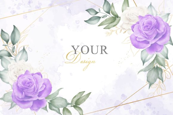Download Watercolor Purple Florals Wedding Design - Design Collection