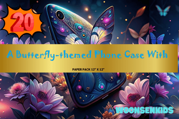 Download Butterfly-themed Phone Case with Floral Designs Watercolor - Design Collection