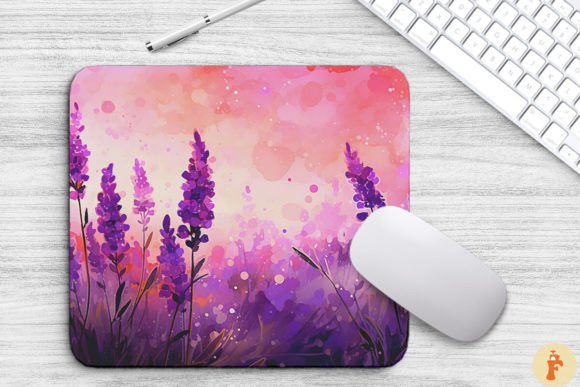 Download Watercolor Lavender Mouse Pad Design - Design Collection