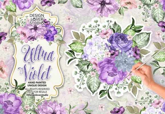 Download Watercolor ULTRA VIOLET Design - Design Collection