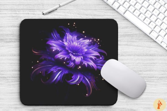Download Mystic Violet Flowers Mouse Pad Design - Design Collection