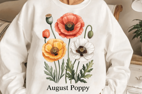Download August Poppy Sublimation Design - Design Collection