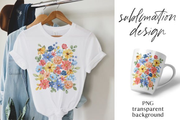 Download Sublimation Design, Garden Flowers, PNG - Design Collection