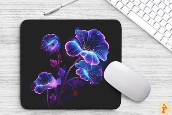 Download Mystic Violet Flowers Mouse Pad Design - Design Collection
