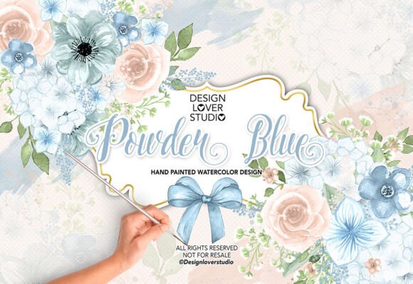 Download Watercolor POWDER BLUE Design, Spring Wa - Design Collection