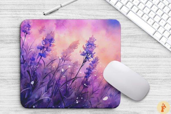 Download Watercolor Lavender Mouse Pad Design - Design Collection