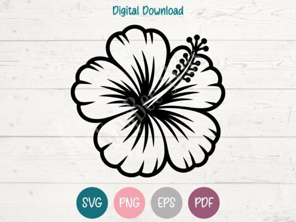 Download Hibiscus Flower SVG PNG EPS PDF Design - Design Collection