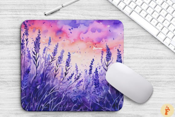 Download Watercolor Lavender Mouse Pad Design - Design Collection