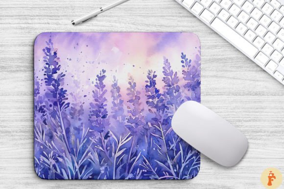Download Watercolor Lavender Mouse Pad Design - Design Collection