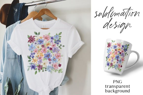 Download Sublimation Design, Garden Flowers, PNG - Design Collection