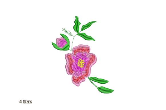 Download Charming Single Flower Embroidery Design - Single flower Collection