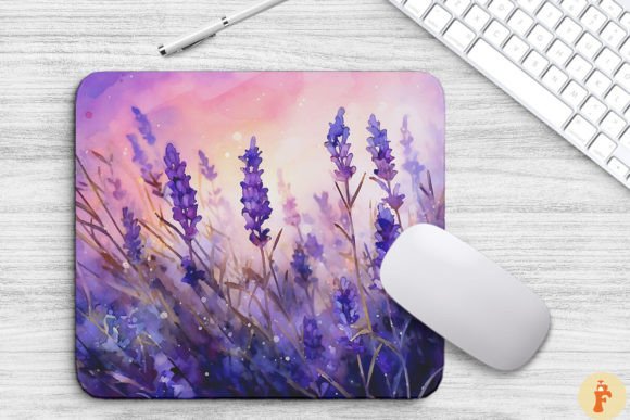 Download Watercolor Lavender Mouse Pad Design - Design Collection