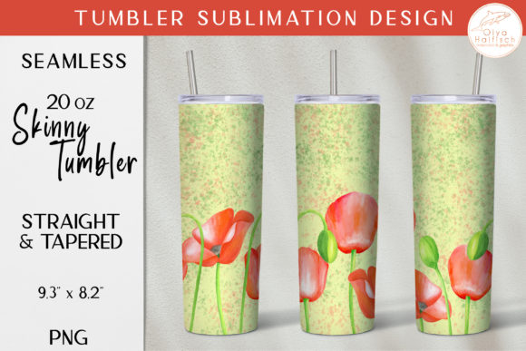 Download Red Poppy Tumbler Sublimation PNG Design - Design Collection