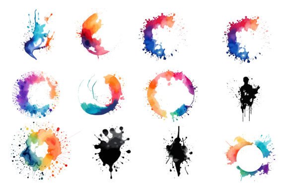 Download Watercolor Floral Stain Vector Design - Design Collection