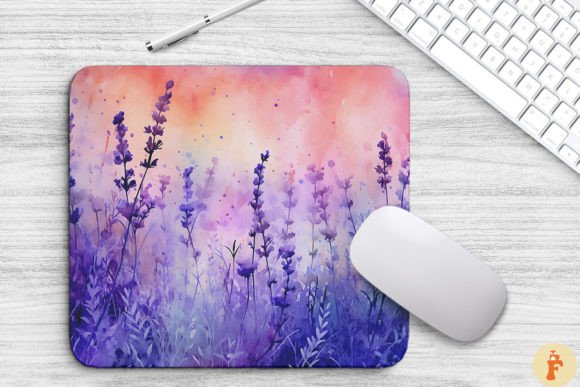 Download Watercolor Lavender Mouse Pad Design - Design Collection