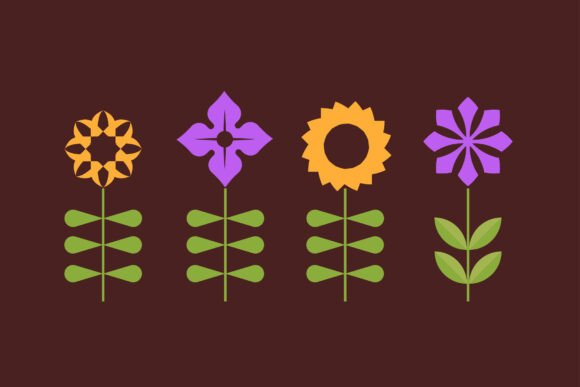 Download Colorful Spring Flowers Vector Design - Design Collection